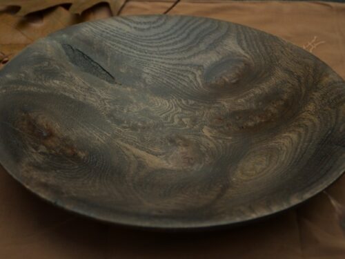 Donker houten schaal van Amerikaanse Eik