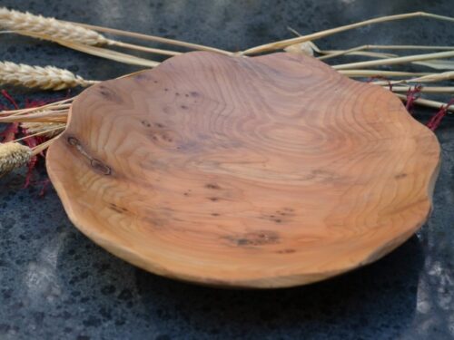 houten schaaltje Taxus speelse rand